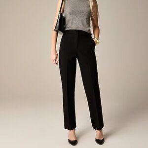 🔥 J. Crew | Black Tapered Essential Pants/Trousers in Drapey Viscose 12 NWT
